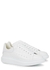 Oversized white crocodile-effect leather sneakers - Alexander McQueen