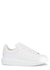 Oversized white crocodile-effect leather sneakers - Alexander McQueen