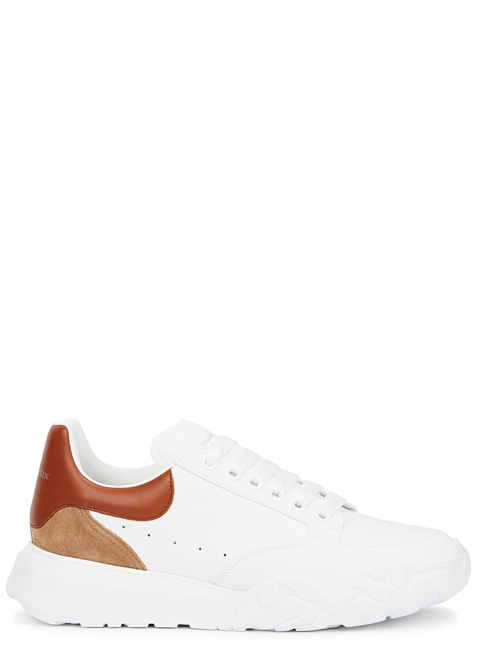 Court white panelled leather sneakers
