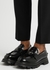 Black glossed leather penny loafers - Alexander McQueen