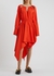 Red cut-out cotton-poplin dress - JW Anderson