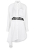 White lace-trimmed cotton-poplin shirt dress - JW Anderson