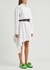 White lace-trimmed cotton-poplin shirt dress - JW Anderson