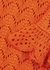 Orange ruffle-trimmed crochet-knit mini dress - JW Anderson