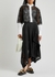 Black lace-trimmed asymmetric midi skirt - JW Anderson