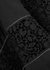 Black lace-trimmed asymmetric midi skirt - JW Anderson