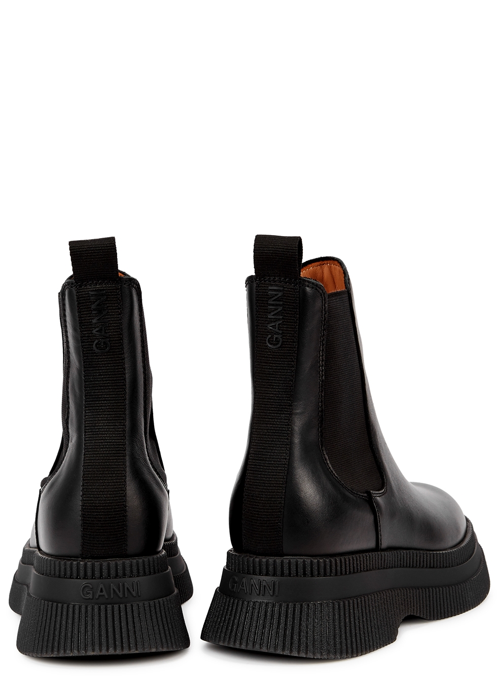 Ganni Black leather Chelsea boots - Harvey Nichols