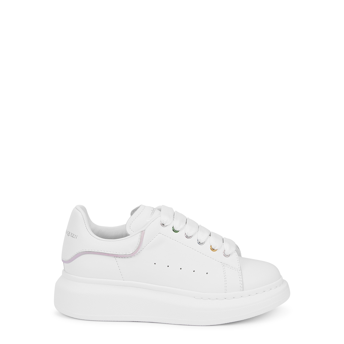 Alexander McQueen Kids Oversized White Leather Sneakers