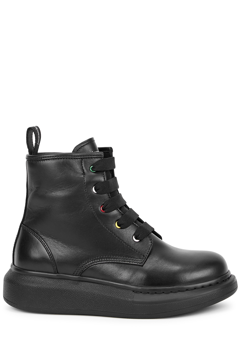 KIDS Biker black leather boots