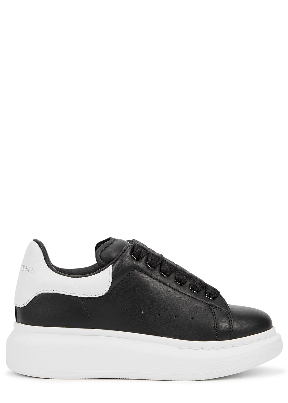 KIDS Oversized black leather sneakers