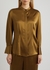 Bronze silk-satin blouse - Vince