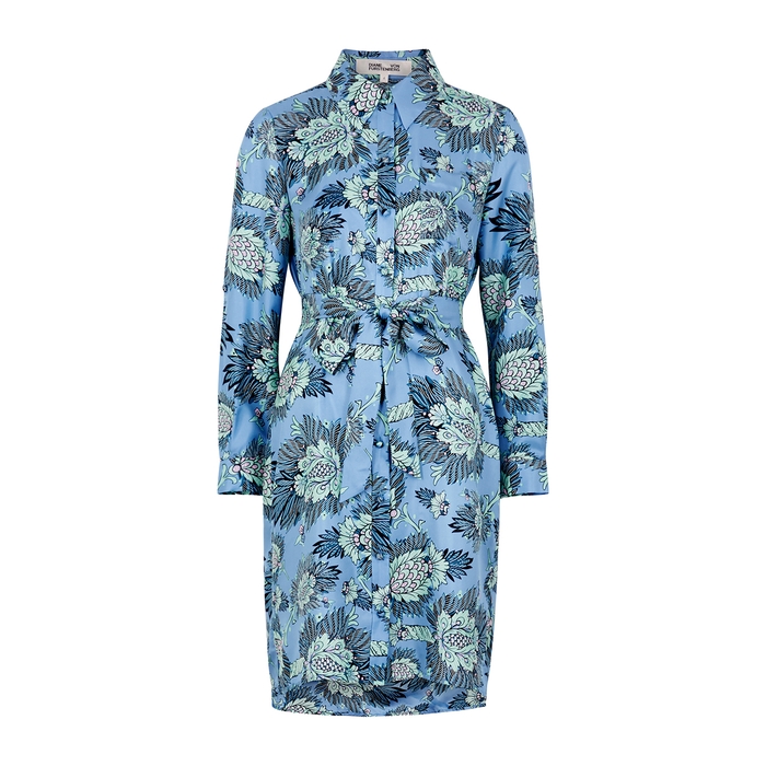 Diane Von Furstenberg Prita Floral-print Silk-twill Dress