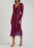 Dara two-tone ribbed-knit wrap dress - Diane von Furstenberg