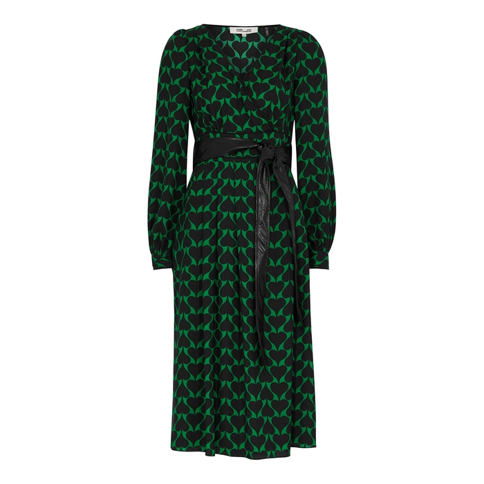 Diane Von Furstenberg Celestia Printed Crepe Midi Dress
