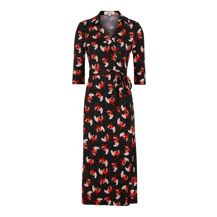Diane Von Furstenberg Abigail Printed Silk-jersey Midi Dress