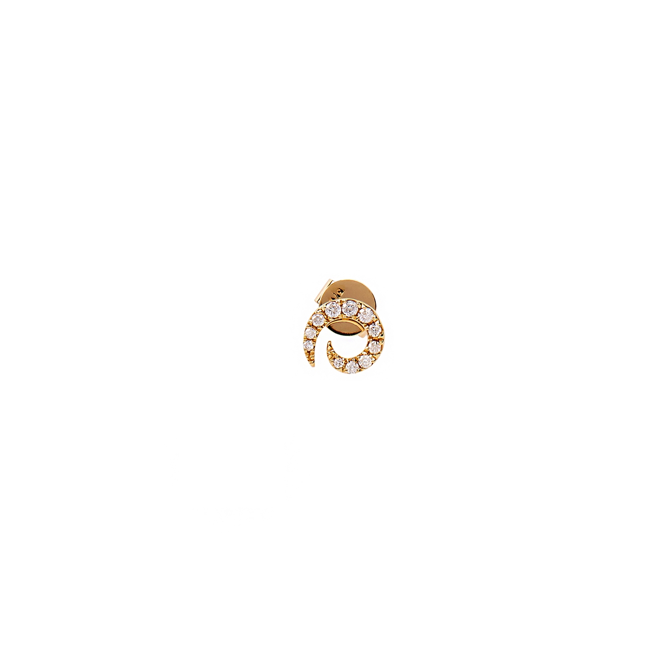 Anissa Kermiche Small Swirl 9kt Gold-plated Stud Earring