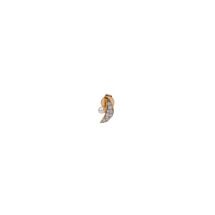 Anissa Kermiche Moon 9kt Gold-plated Stud Earring