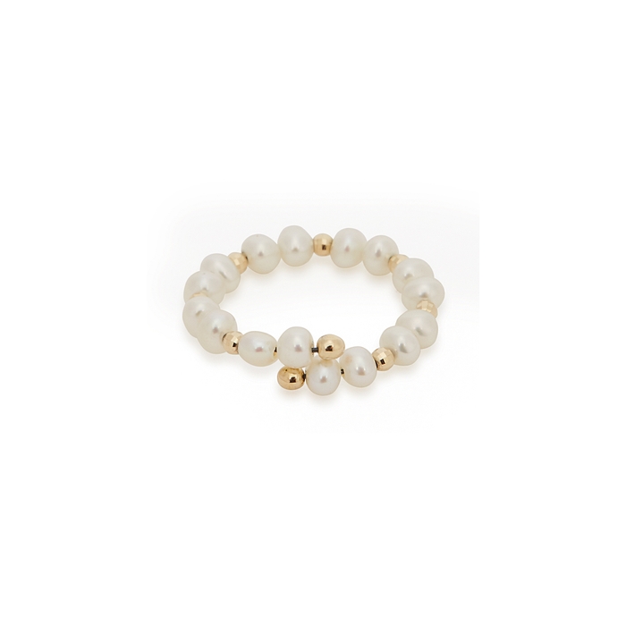 Anissa Kermiche Impromptu Pearl And 14kt Gold-plated Ring