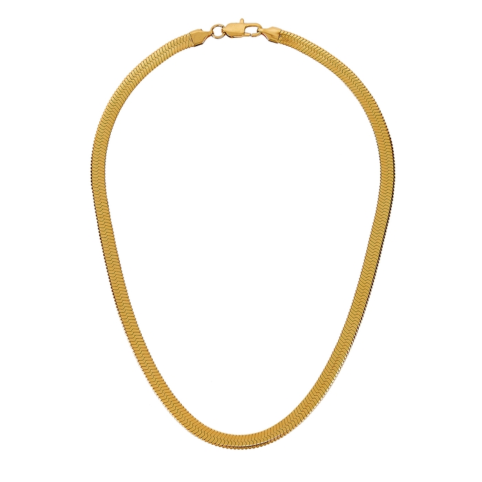 FALLON Hailey Herringbone Short Gold-plated Necklace