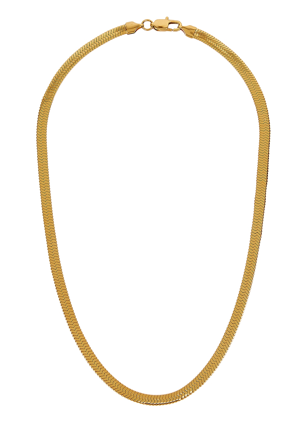 FALLON Hailey Herringbone medium gold-plated necklace - Harvey Nichols