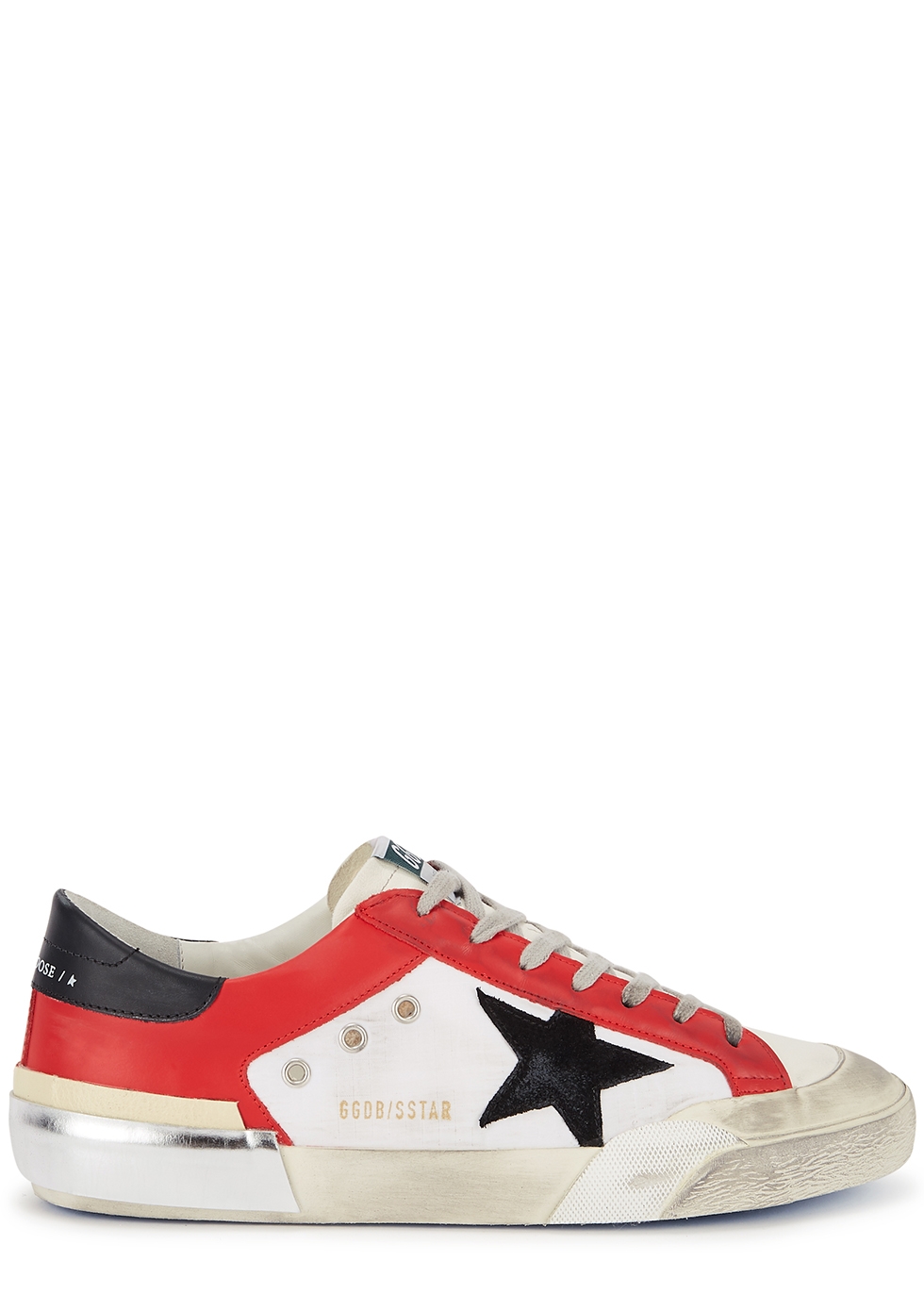 Superstar panelled leather sneakers