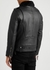 Voyager shearling-trimmed leather biker jacket - BODA SKINS