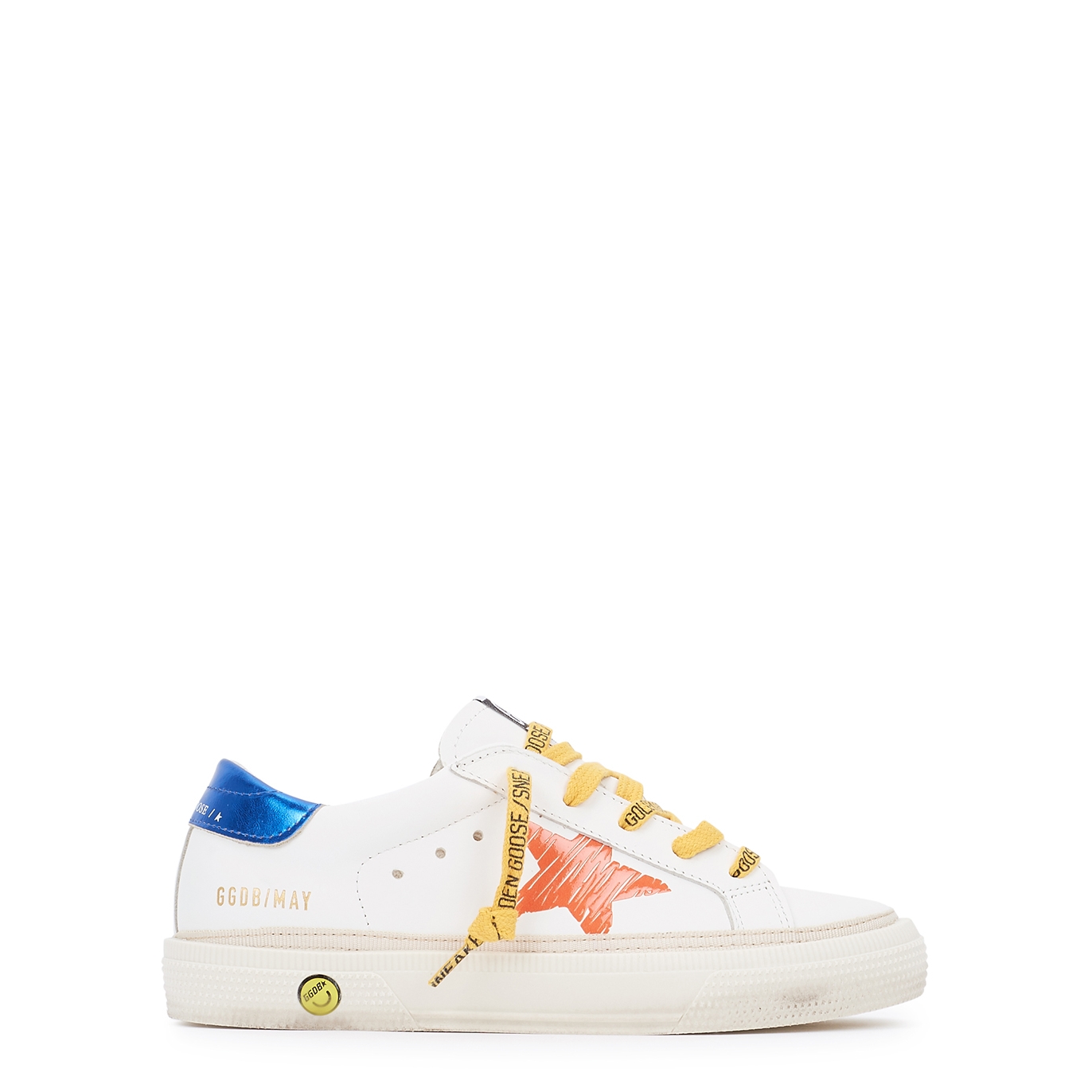 Golden Goose Kids May White Leather Sneakers (IT28-IT35) - White & Other - 1 Kids