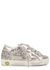 KIDS May glittered leather sneakers (IT20-IT27) - Golden Goose