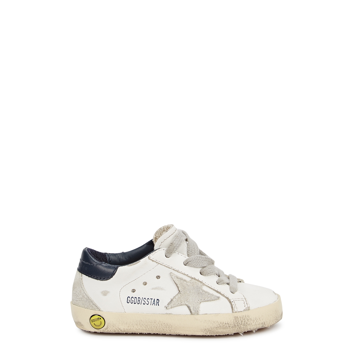 Golden Goose Kids Superstar White Leather Sneakers (IT19-IT27) - White & Other - 7 Baby