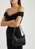 Falabella mini black faux suede shoulder bag - Stella McCartney