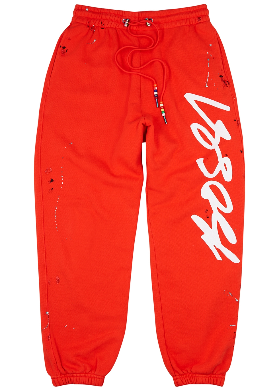 BOSSI Sportswear Red logo cotton sweatpants