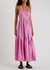 Ali pink tiered linen maxi dress - Lee Mathews