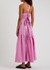 Ali pink tiered linen maxi dress - Lee Mathews