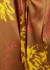 Bella brown printed silk-satin trousers - Lee Mathews