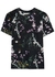Black floral-print cotton T-shirt - 3.1 Phillip Lim