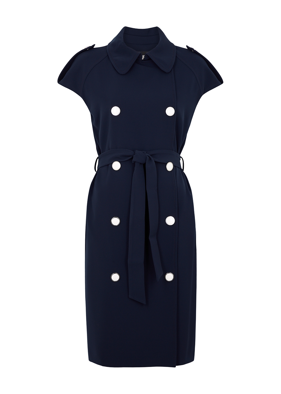 Boutique Moschino Navy double-breasted shirt dress - Harvey Nichols