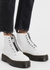Sinclair white leather flatform ankle boots - Dr Martens