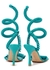Stretch Curl 90 turquoise leather sandals - Bottega Veneta