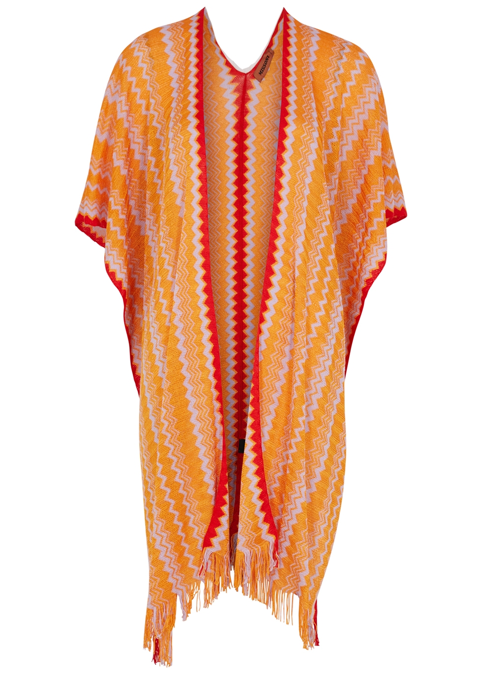 Missoni Orange zigzag wool-blend cape - Harvey Nichols