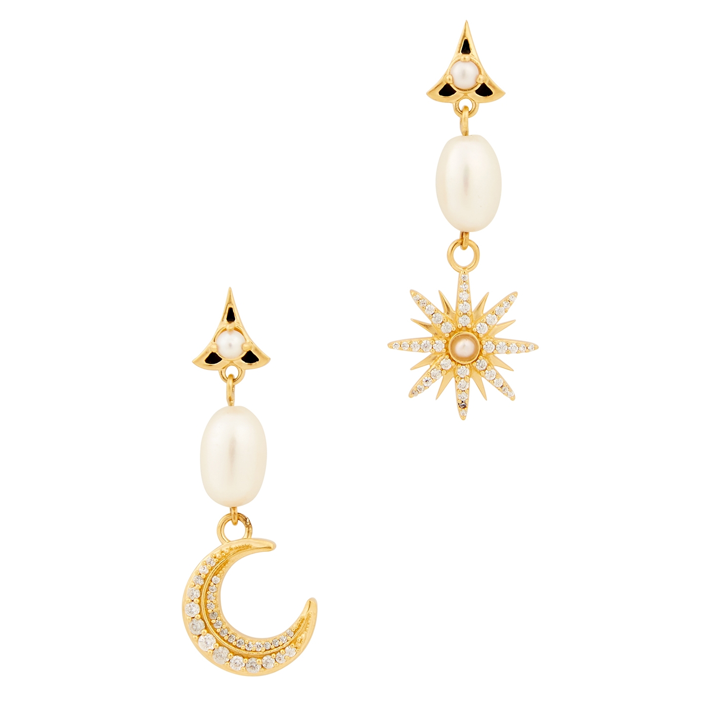 Missoma X Harris Reed Moonlight Pearl 18kt Gold-plated Earrings - One Size