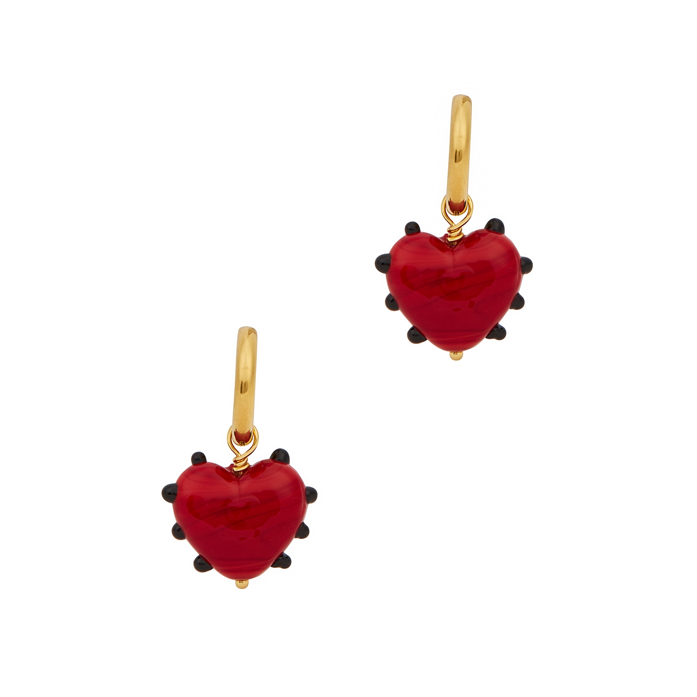 Sandralexandra Milagros 18kt Gold-plated Hoop Earrings - RED - One Size