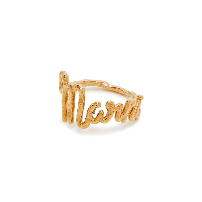 Marni Gold-tone Logo Ring