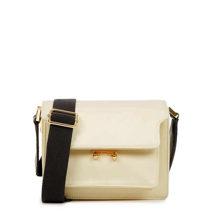 Marni Trunk Mini Off-white Nylon Shoulder Bag