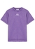 Purple logo-embroidered cotton T-shirt - Balenciaga