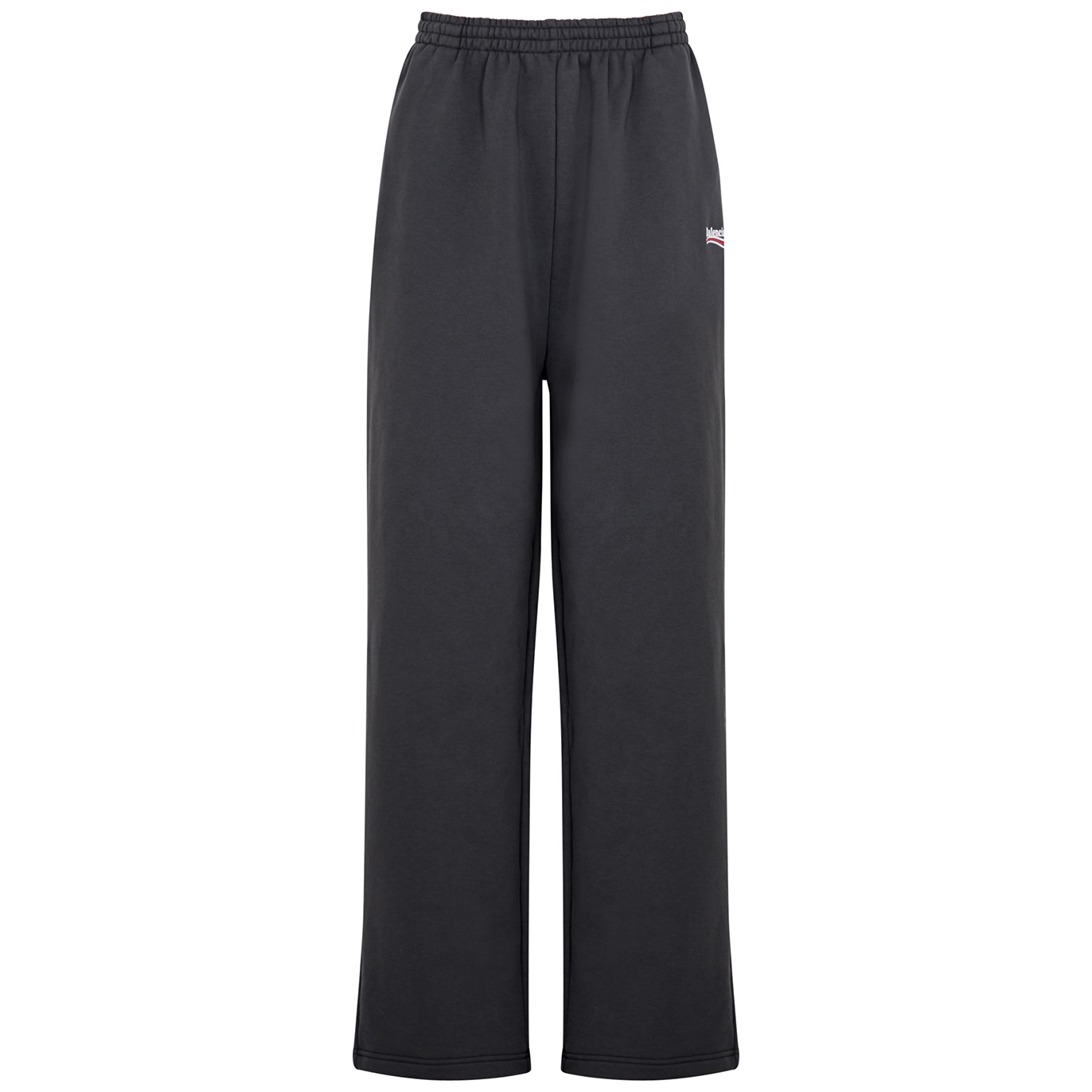 Balenciaga Charcoal Logo Cotton Sweatpants In Gray