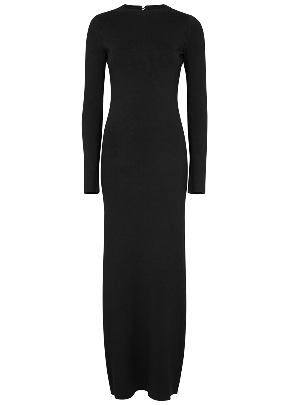 Galvan Athena black stretch-knit gown - Harvey Nichols