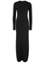 Athena black stretch-knit gown - Galvan
