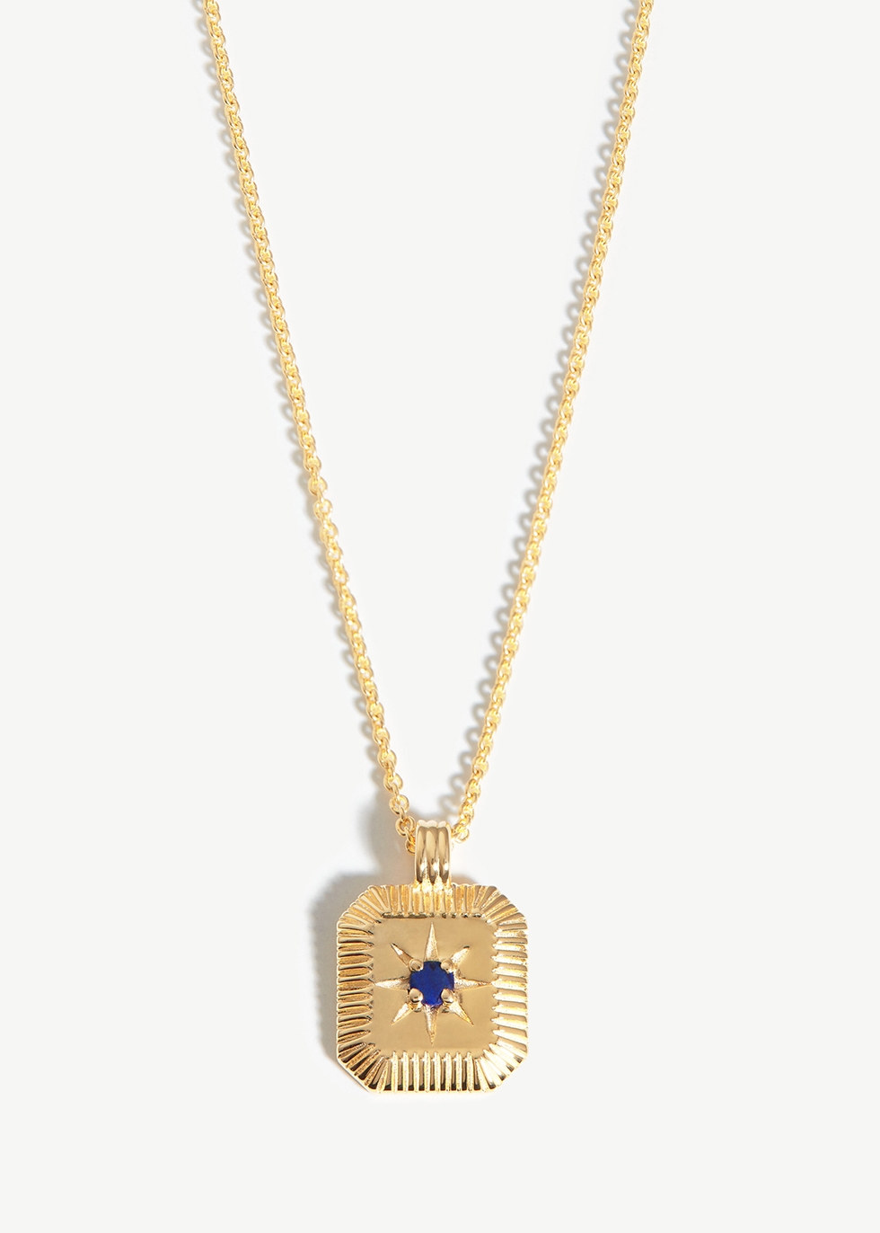 September Birthstone 18kt gold-plated necklace