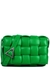 Padded Cassette Intrecciato green leather cross-body bag - Bottega Veneta