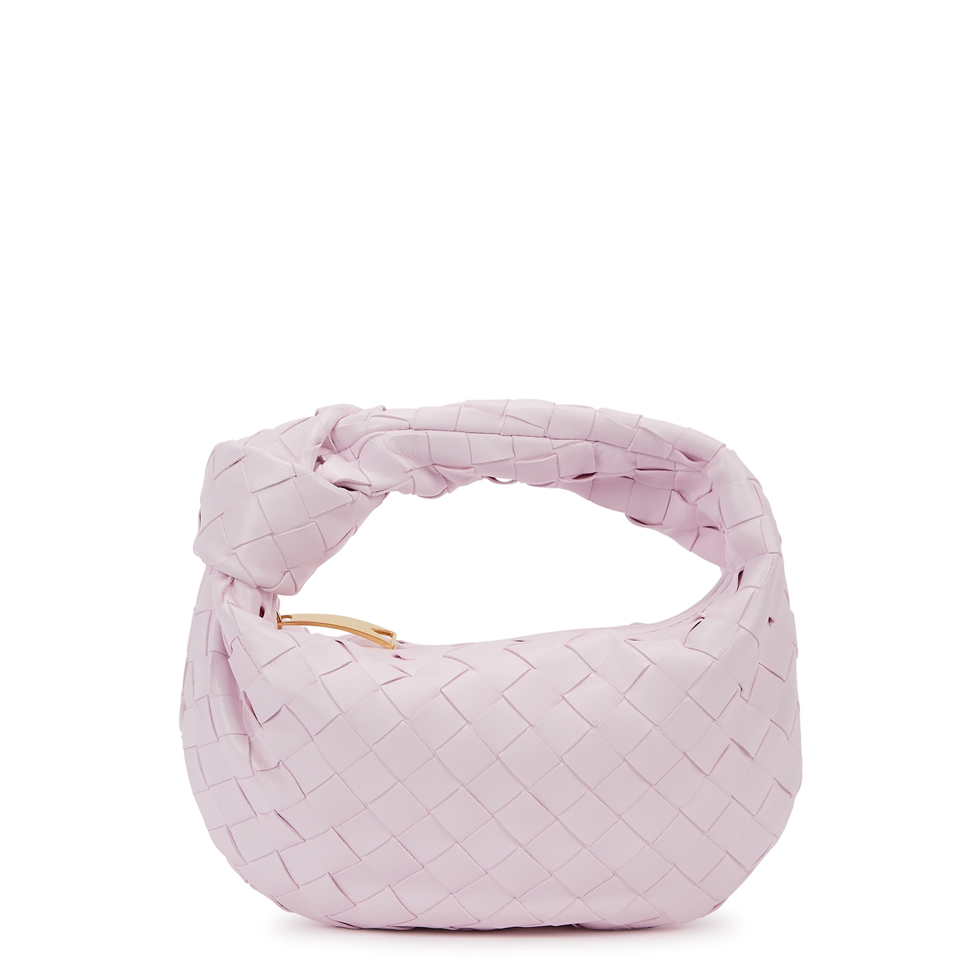Bottega Veneta Jodie Intrecciato Mini Pink Leather Top Handle Bag